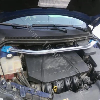 Engine hood anti roll stability and fixed top bar aluminum alloy balance bar front link For Ford Focus 2005 2006 2007~2023 - immagine 2