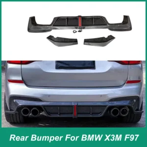 For BMW X3M F97 2022 Rear Bumper Diffuser Wing Splitter Spoiler Iip Chin Modification Rear Iip Carbon Fiber Material Body Kit FR