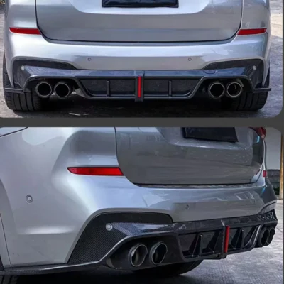 For BMW X3M F97 2022 Rear Bumper Diffuser Wing Splitter Spoiler Iip Chin Modification Rear Iip Carbon Fiber Material Body Kit FR - immagine 5