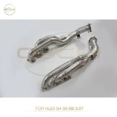 OUCHI Catless Exhaust Manifold For Audi S4 S5 B8 3.0T/4.2 2008-2016 Exhaust Header Car Accessories Turning Exhausted System - immagine 5