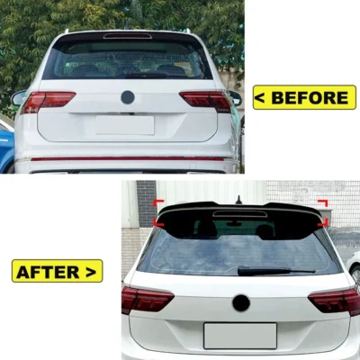 For Volkswagen Tiguan MK2 Rline 2017-2023 Car Spoiler Wing Accessorie Rear Trunk Diffuser Tail Fin BodyKit Guard Protector Cover - immagine 2