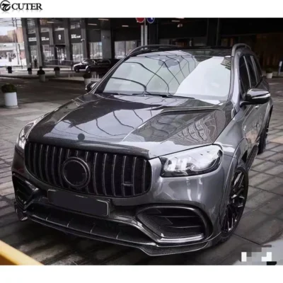 X167 Gls450 Gls63 LD Style Carbon Fiber Front Lip Rear Diffuser Front Air Vents Grills wheel brow for Benz X167 Car Body Kit - immagine 3