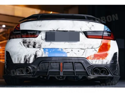 Body Kits Dry Carbon Fiber Bumper Front Lip Rear Diffuser Side Skirts Rear Spoiler Wing For BMW G20 CMST Sport 2023+ FRP - immagine 5