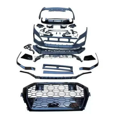 Car Parts for Au/di Q8 2019-2023 Body Kit Upgrade to RSQ8 Style Front Rear Bumper with Grille ABS Material Car Bumpers Bodykit