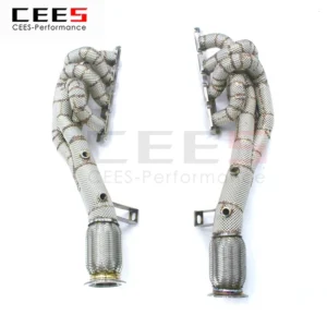 CEES Stainless Steel Exhaust System - Headers & Catless Downpipe for Audi R8 V8 4.2L