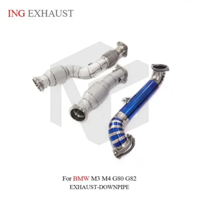 ING High Performance Titanium Alloy Exhaust Resonant Tube Downpipe For BMW M3/M4 G80 G82 3.0T Pipes Exhaust Car Accessories - immagine 6