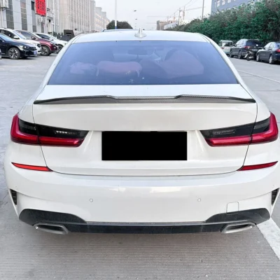 Rear Spoiler Car Rear Wing Trunk Spoiler Decklid Lid Trim Splitter Lip for BMW 3 Series G20 320i 330i 2019-2024 Rear Diffuser - immagine 5