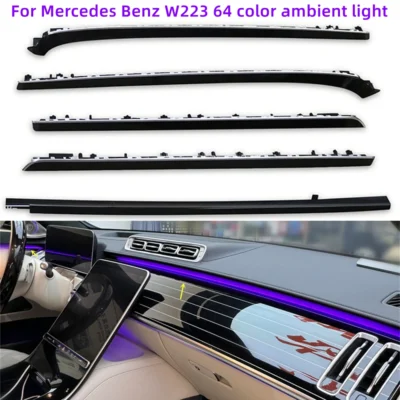 Car 64 color Ambient light suitable for Mercedes Benz W223 Active colorful LED trim Door dashboard through light panel