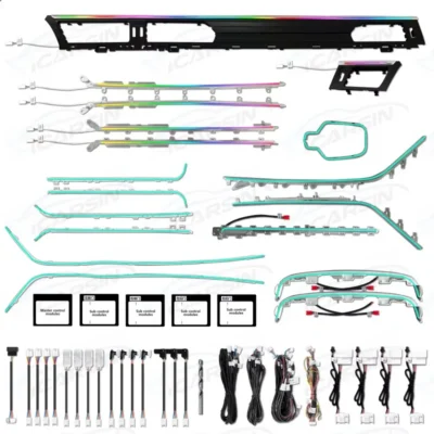 Full Set Car Interior Ambient Lighting for Audi A6 A7 C8 2019+ Upgrade Light Kit Dashboard Center Console Door Trim