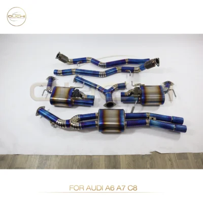 Titanium Alloy Exhaust Catback For Audi A6 A7 C8 With Muffler Valves Auto Performance Parts Exhaust Pipes - immagine 5