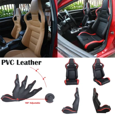 Adjustable Simulator Bucket Seats for Racing Car Simulator Bucket Seats PVC Leather Racing Seat Universal for Sport Tuning Car