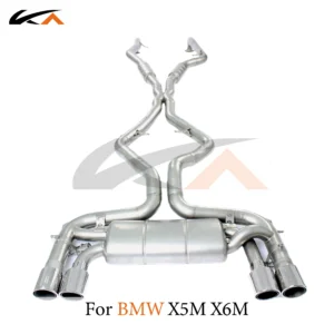 KA Tuning exhaust system stainless catback for BMW X5M X6M performance parts with muffler valve car accessories