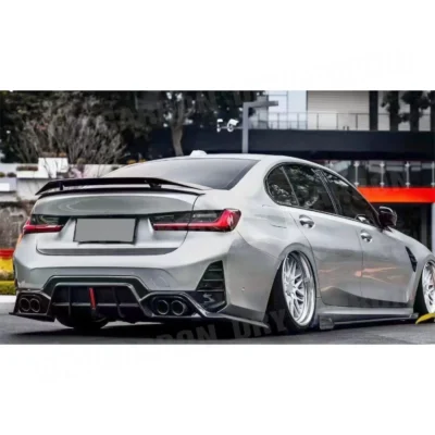 Body Kits Dry Carbon Fiber Bumper Front Lip Rear Diffuser Side Skirts Rear Spoiler Wing For BMW G20 CMST Sport 2023+ FRP - immagine 2