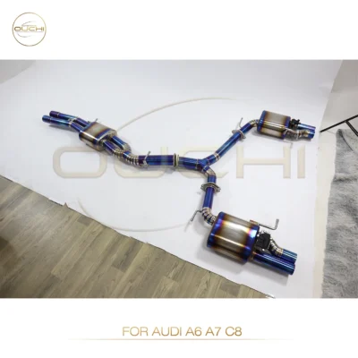 Titanium Alloy Exhaust Catback For Audi A6 A7 C8 With Muffler Valves Auto Performance Parts Exhaust Pipes - immagine 6