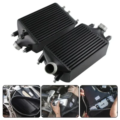 Twin Intercooler High performance Racing Radiators Set Black Fits For Porsche 911 Turbo / Turbo S 991.1/991.2 - immagine 3