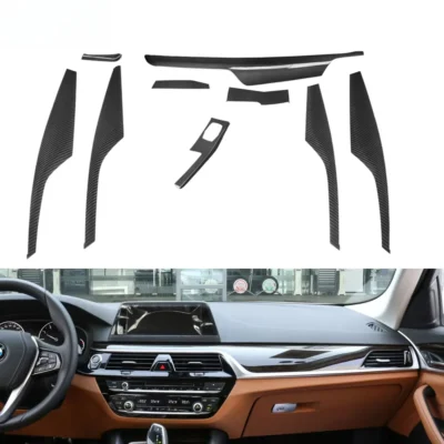 Car Pre- Preg Carbon Fiber Full Set Interior for Car Dashboard Cover Panels for BMW 5 Series G30 9PCS