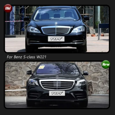 Car Styling Bodykit Assembly For Benz S-Class W221 bodykit 2006-2012 Upgrade Modified To NEW Benz W222 2018 Styling bodykit - immagine 2