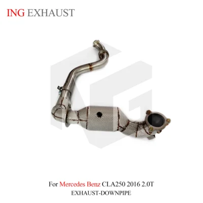 Stainless Steel Exhaust System Downpipe for Mercedes benz CLA250 2016 2.0T with High Quality Auto Turning Pipe Parts - immagine 2
