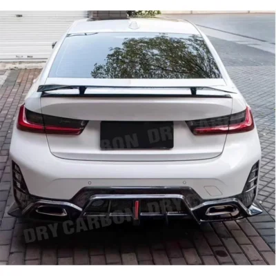 Body Kits Dry Carbon Fiber Bumper Front Lip Rear Diffuser Side Skirts Rear Spoiler Wing For BMW G20 CMST Sport 2023+ FRP - immagine 4