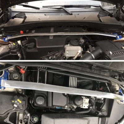 Front Strut Bar Tower Brace for BMW X1 E90 E93 E92 E84 E87 E82 E88 2012-2015 Engine Aluminum Alloy Stabilized Anti-Roll Sway Bar - immagine 2