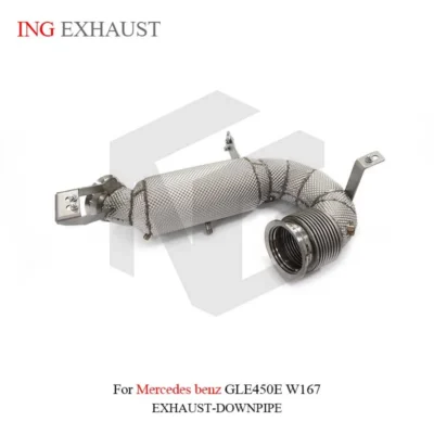 Stainless Steel for Mercedes Benz GLE450 W167 Hybrid Downpipe Exhaust With Head Shield Auto Performance Pipe Parts - Image 6