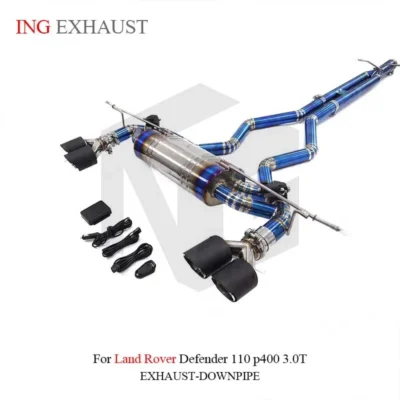 ING Titanium Alloy Exhaust System Performance Catback For Land Rover Defender 110 P400 3.0T Muffler With Valve Car Accessories - immagine 5