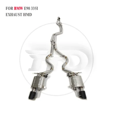 HMD Middle Tail Full Exhaust Catback For BMW E90 335i Auto Parts Muffler With Electronic Valve Stainless Steel - immagine 2