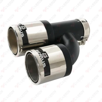 Car Universal Dual Pipe Exhaust Muffler 304 Stainless Steel Carbon Fiber Remus Sport Exhaust Tip for Car Modification - immagine 2