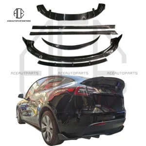Carbon Fiber Body Kit Front Lip Rear Diffuser Side Skirt Spoiler Rear Wing Aero Kit For Tesla Model Y 2018-2022