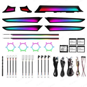 ICarsin Upgrade 256 Colors Symphony Led Car Interior Ambient Light For Mazda CX-5 2017-2024 Atmosphere Strip Accessories