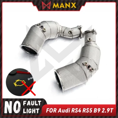 Trouble-Free Light For Audi RS4 RS5 B9 2.9T Catalyzed Downpipe Stainless Steels Performance Pipe Exhaust System