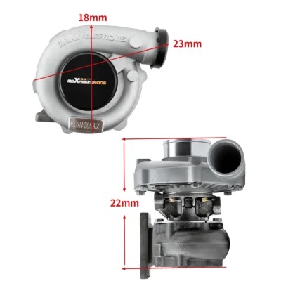 T3 T04E Street Billet Turbo Turbocharger 0.57 A/R 0.5 A/R Turbine Universal for 1.5-2.5L - immagine 2