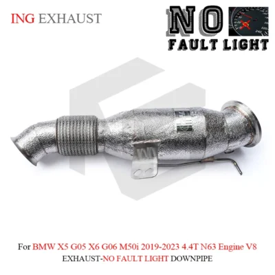 ING Performance exhaust Without Warning Light Catalytics Downpipe for BMW X5 G05 X6 G06 M50i 2019-2023 4.4T N63 Engine V8 System