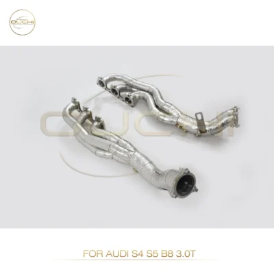 OUCHI Catless Exhaust Manifold For Audi S4 S5 B8 3.0T/4.2 2008-2016 Exhaust Header Car Accessories Turning Exhausted System - immagine 4