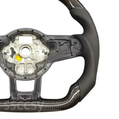 Carbon Fiber Steering Wheel Suitable For Golf 7 7.5 GTI MK7 Model Customizable Color And DSG Version Sports Car Accessories - immagine 2