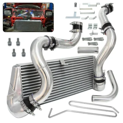 Turbo Bolt On Front Mount Intercooler Kit For Mazda RX7 RX-7 FD3S FD3 13B 1.3L Engine Twin Turbo 1993-1997 Blue/Black/Red - immagine 5