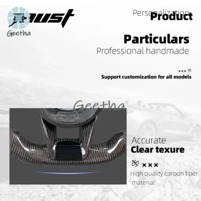 For Mercedes-Benz Customized Car Interior Accessories Fit 2015-2018 AMG W205 C63 C43 Carbon Fiber Steering Wheel Body kit bumper - immagine 4