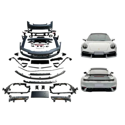 newestFor Porsche 911 2020-2024 Car Modification Body Kit Upgrade Turbo S Front Bumper Daytime Running Lights Rear Bumper PP Mat