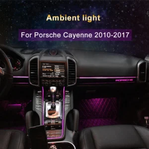 Car Ambient Light For Porsche Cayenne 2010-2017 Interior Door Handle Footwell Storage Box 64-color Atmosphere Lamp