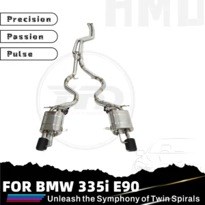 HMD Middle Tail Full Exhaust Catback For BMW E90 335i Auto Parts Muffler With Electronic Valve Stainless Steel