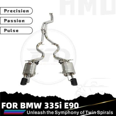HMD Middle Tail Full Exhaust Catback For BMW E90 335i Auto Parts Muffler With Electronic Valve Stainless Steel