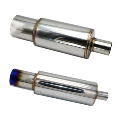 Stainless Steel Drum Modified Sports Car Sound Waves Universal Exhaust Pipe Oblique Muffled And Vigorous Drum - immagine 6