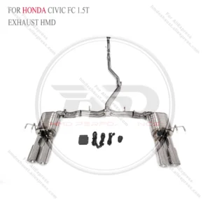 HMD Stainless Steel Exhaust System Performance Catback for Honda Civic Ten generations FC 1.5T Car Muffler