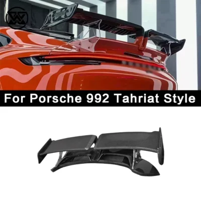 For porsche 981 718 Carbon Fiber Rear Trunk Lid Spoiler Lip Tail Wing Splitter Diffuser Auto Parts Body Kits